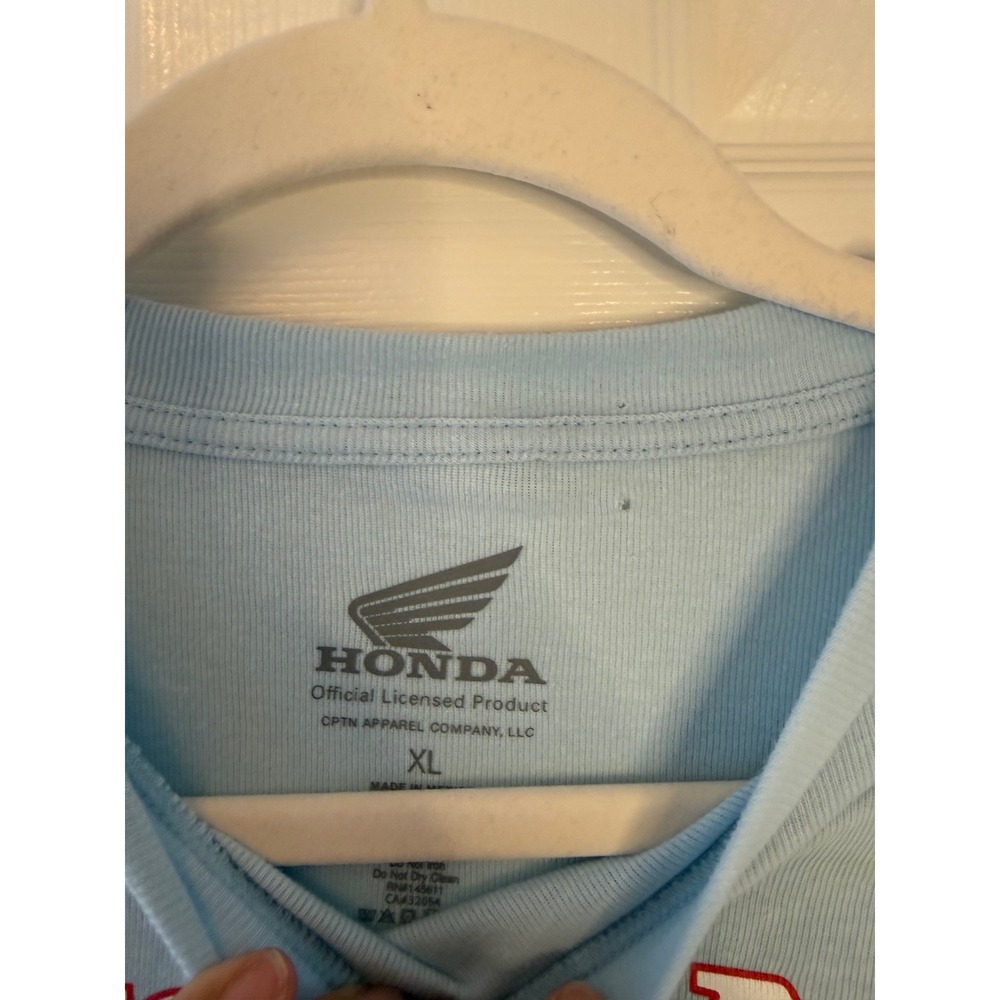 Honda Racing Women's XL Light Blue Graphic T-Shirt Official Licensed‎ - Picture 2 of 6